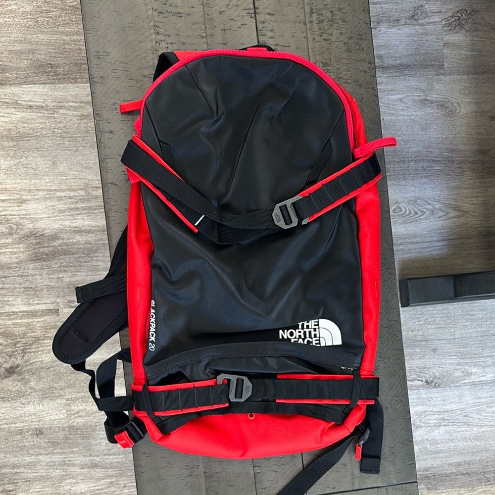 The North Face Men's Black and Red Backpack
